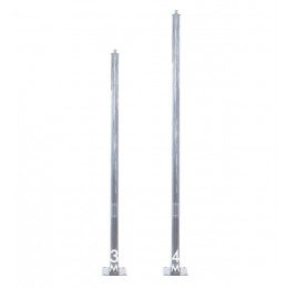 Columna URBAN galvanizada 3-4 m punta 60 mm para farola exterior
