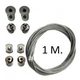 Kabelophangset voor 1-fase led-rail hangend (1 meter)