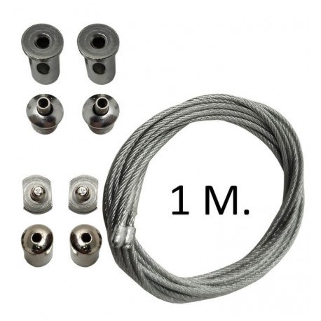 Kabelophangset voor 1-fase led-rail hangend (1 meter)