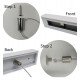 Kabelophangset voor 1-fase led-rail hangend (1 meter)