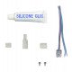 Siliconenkit IP65 voor ledstrips 10mm met connector en afschermhoes