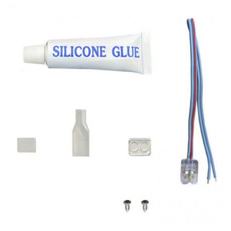 Kit silicona IP65 para tiras LED 10mm con conector y funda