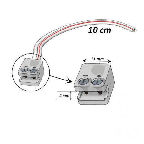 Kit silicona IP65 para tiras LED 10mm con conector y funda