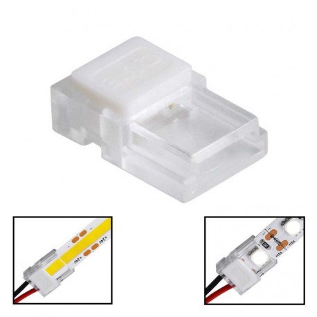 Connector voor ledstrips COB en SMD 8mm, IP20, zonder solderen