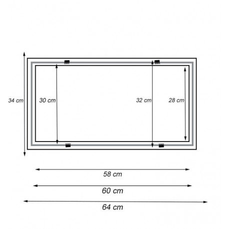 Inbouwframe voor ledpaneel 30x60 wit