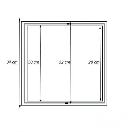 Inbouwframe 30x30 voor ledpaneel en vaste plafonds