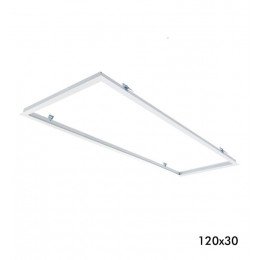 Inbouwframe voor ledpaneel 120x30 wit