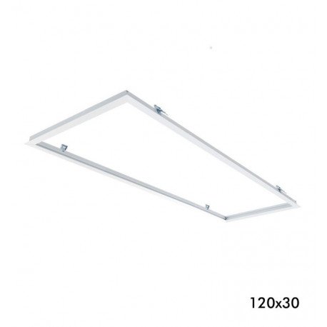 Inbouwframe voor ledpaneel 120x30 wit