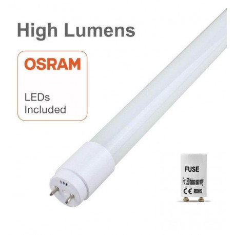 Tubo LED 20W 150cm cristal alta luminosidad OSRAM chip