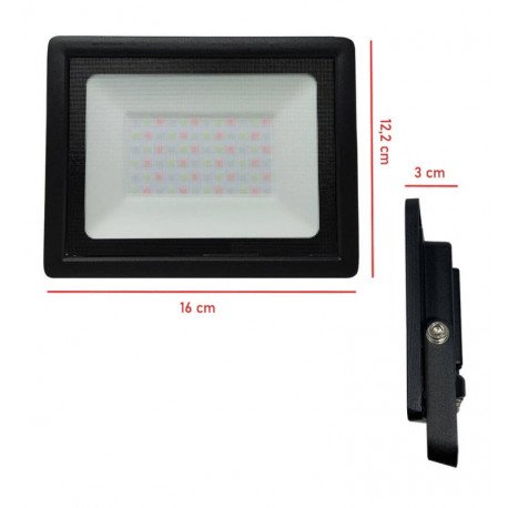Proyector LED exterior 30W RGB+W IP65 para jardín y fachada