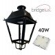 Led-straatverlichting Villa Acero 40W-50W buiten, zwart