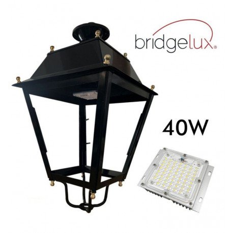Farola LED Villa Acero 40W-50W exterior, negro