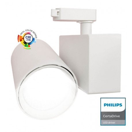 LED-schijnwerper 40W voor 1-fase rail 60° wit PHILIPS