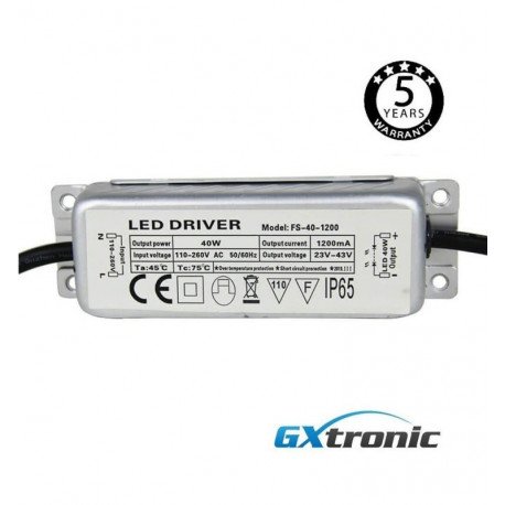 Farola LED 40W exterior aluminio Bridgelux 160Lm/W
