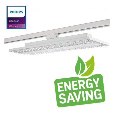 LED-tracÃ© rail schijnwerper lineair 3-fase 75W orientabel 360Â° 58 cm