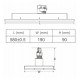 LED-tracÃ© rail schijnwerper lineair 3-fase 75W orientabel 360Â° 58 cm