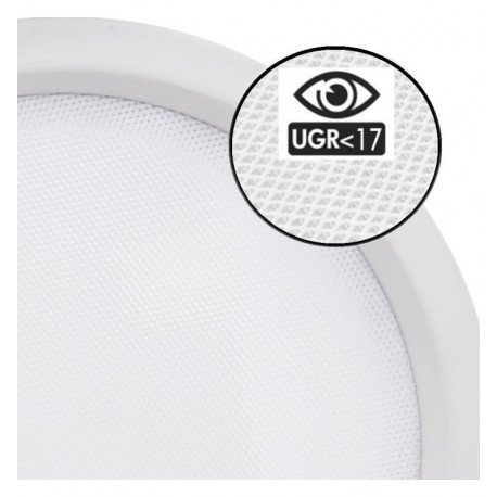 Downlight LED 12W circular empotrable CCT UGR17