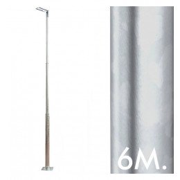 Columna troncocónica galvanizada 6 m para farola exterior