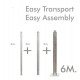 Columna troncocónica galvanizada 6 m para farola exterior
