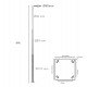 Columna troncocónica galvanizada 6 m para farola exterior