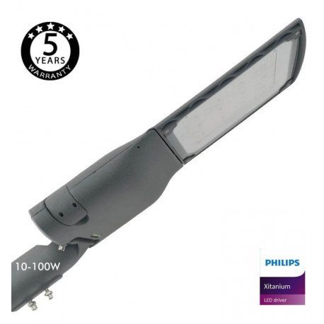 Farola LED 100W exterior CAPRI con driver Philips programable