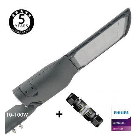 Led-straatverlichting 100W buiten CAPRI met programmeerbare Philips-driver