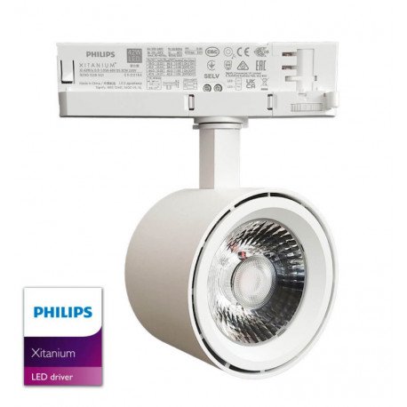 Led-schijnwerper voor 3-fase ledrail ODENSE 40W-38W-36W CRI+92 wit