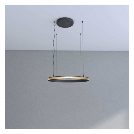 Lámpara LED Colgante Circular 37W Negro SPACE VENUS 60cm