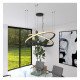 Hangende ledlamp circulair 37W zwart SPACE VENUS 60 cm