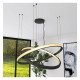 Hangende ledlamp circulair 37W zwart SPACE VENUS 60 cm