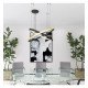 Hangende ledlamp circulair 37W zwart SPACE VENUS 60 cm