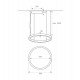 Hangende ledlamp circulair 37W zwart SPACE VENUS 60 cm