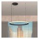 Hangende ledlamp circulair 37W zwart SPACE VENUS 60 cm