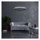 Ronde zwarte led hanglamp 77W decoratie 120cm