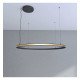 Ronde zwarte led hanglamp 77W decoratie 120cm