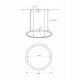 Ronde zwarte led hanglamp 77W decoratie 120cm