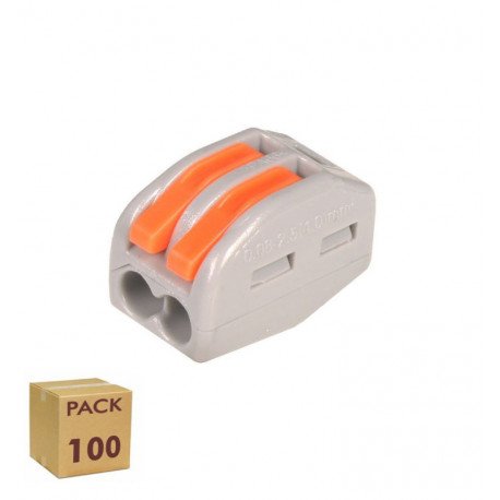 Snelle connector 2 ingangen PCT-212 voor elektrische kabel 0,08-4 mm²