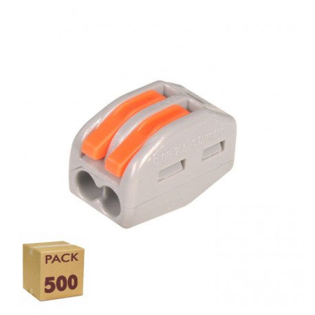 Snelle connector 2 ingangen PCT-212 voor elektrische kabel 0,08-4 mm²