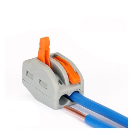 Snelle connector 2 ingangen PCT-212 voor elektrische kabel 0,08-4 mm²