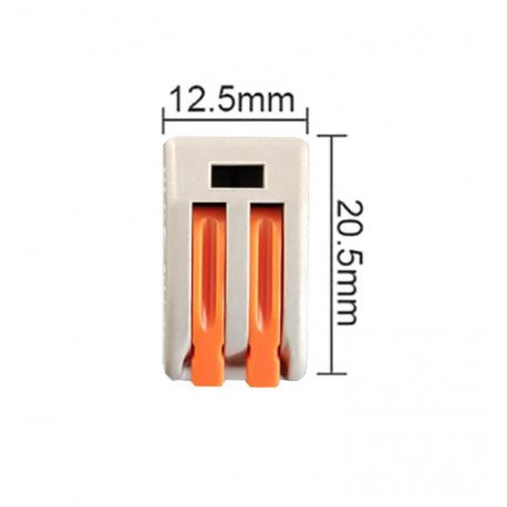 Snelle connector 2 ingangen PCT-212 voor elektrische kabel 0,08-4 mm²