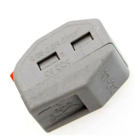 Snelle connector 2 ingangen PCT-212 voor elektrische kabel 0,08-4 mm²