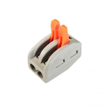 Snelle connector 2 ingangen PCT-212 voor elektrische kabel 0,08-4 mm²