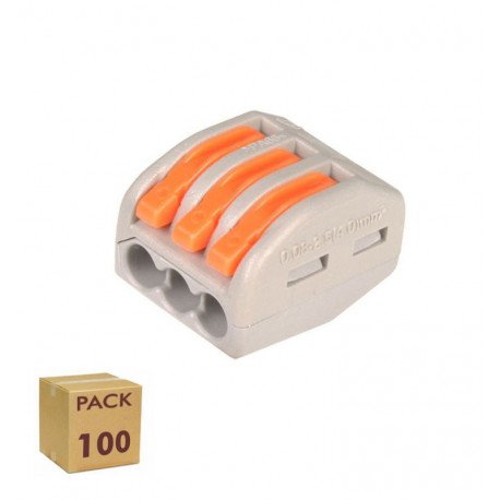 Snelle connector met 3 ingangen PCT-212 voor elektrische kabel 0,08-4 mm²