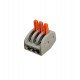Snelle connector met 3 ingangen PCT-212 voor elektrische kabel 0,08-4 mm²