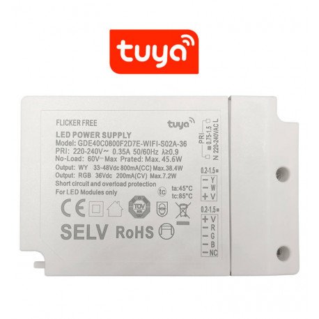LED paneel 60x60 40W dimbaar SMART CCT+RGB (Google/Alexa)