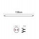 LED T8-buis 25W 150cm glas 4250Lm zonder flikkering