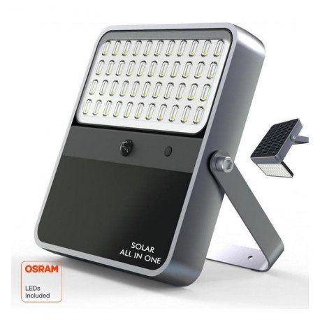 Proyector LED solar exterior 100W OSRAM chip 5700K ALL IN ONE