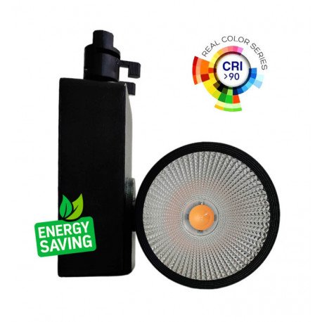 LED schijnwerper 40W UPPSALA zwart 24° monofasige rail