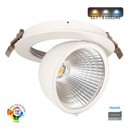 Inbouw downlight LED 30W richtbaar 24° 3CCT CRI+92