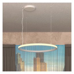 Cirkelvormige LED-hanglamp 37W wit SPACE VENUS 60 cm